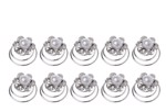 Hårspiraler med diamantblomster og perler x 10 stk. 